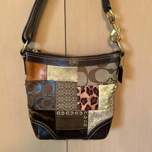 Vintage Coach Patchwork Crossbody Bag